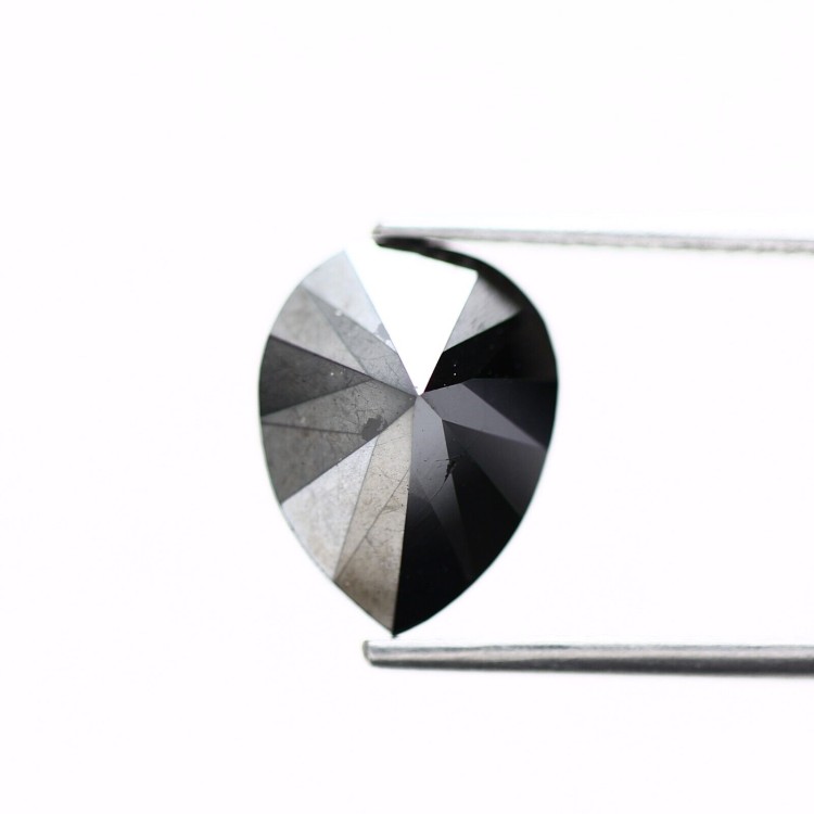 1.85 Ct Natural Black Star Cut Loose Diamond for Jewelery